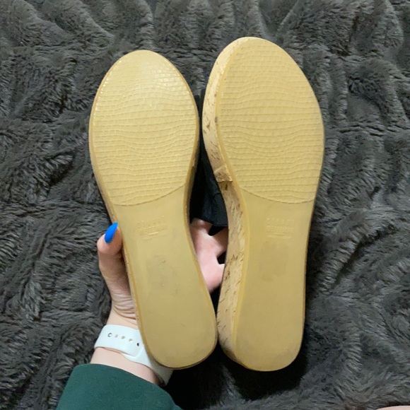 🎀Stuart Weitzman Black leather cork sandal platform! - Picture 9 of 9